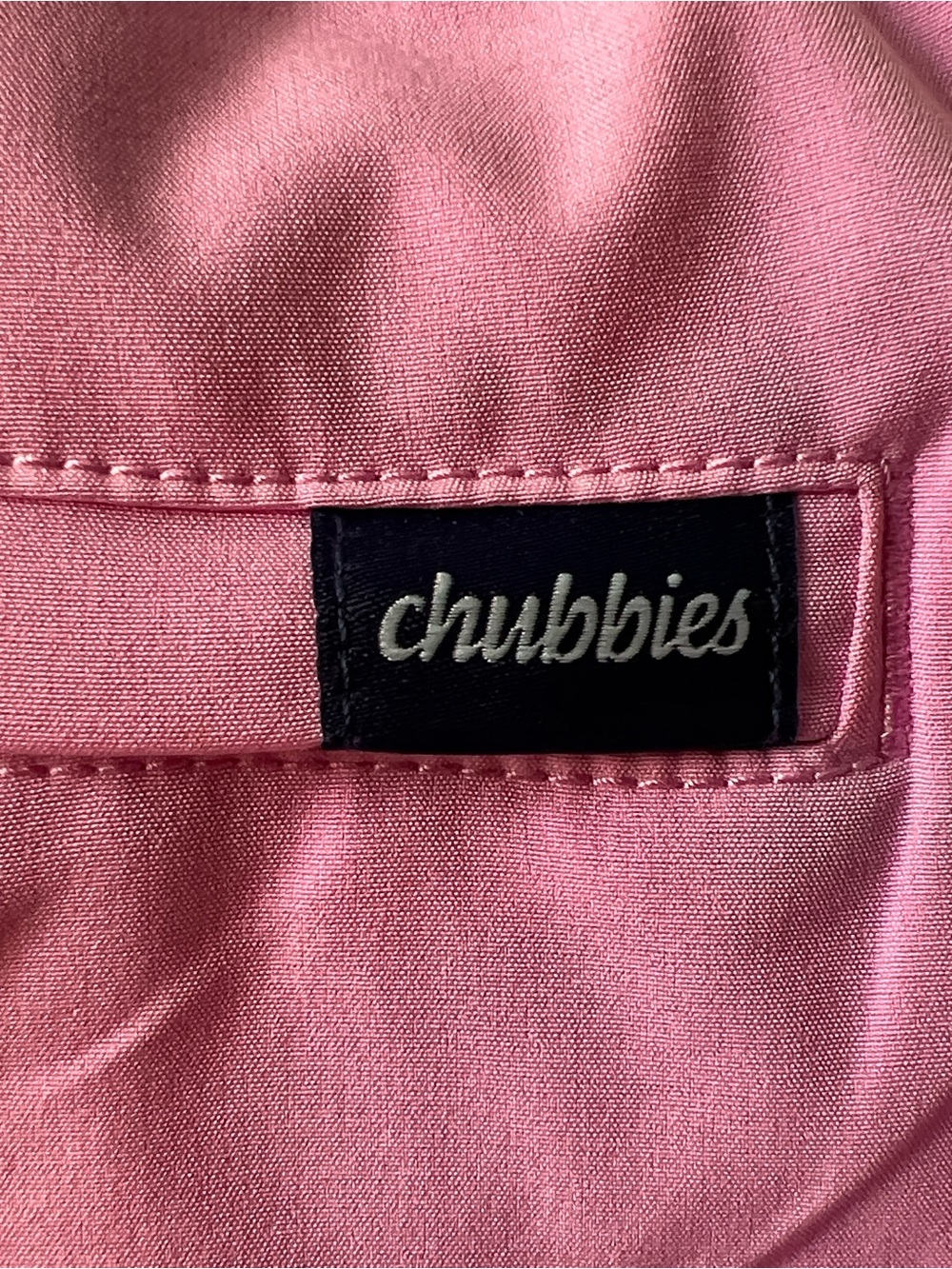 chubbies Pink Swim Trunks with Blue Waist Trim XL - Picture 4 of 10